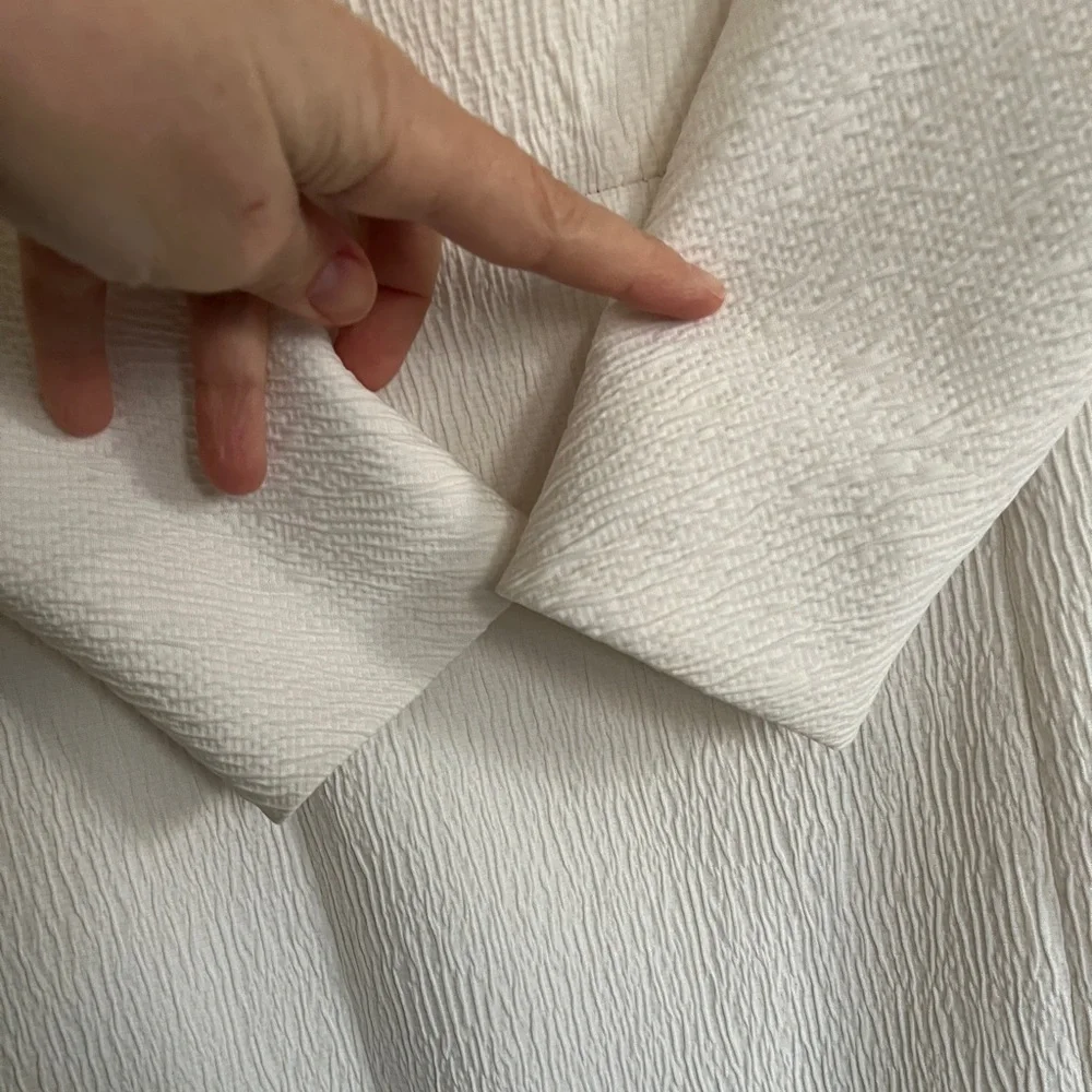 Emilia Wickstead BIRCH BRIDAL DRESS IN IVORY TEXTURED CLOQUE size 6 us altered - Picture 6 of 14